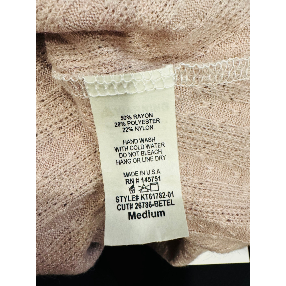 Peach Lane Mauve Long-Sleeve Peplum Surplice Top, Size M, NEW - Picture 8 of 8